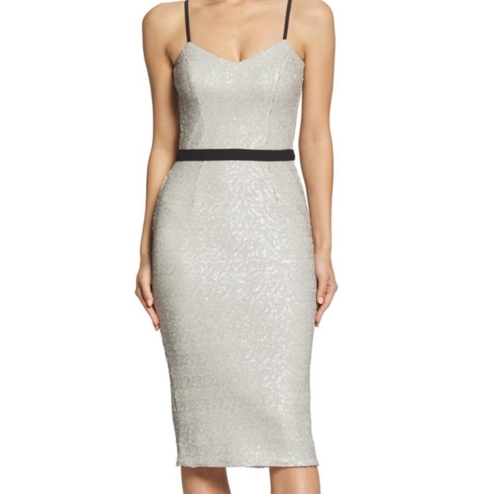 Dress the Population Emma Midi Dress Large Formal